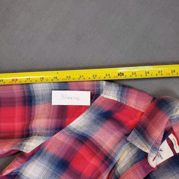 American Eagle Outfitters Women Shirt Boyfriend Plaid Fit Flannel Size M Casual - Picture 10 of 10